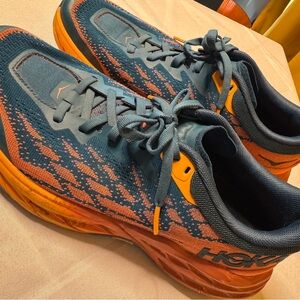 Hoka Men's Blue and Orange Athletic Shoes
